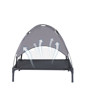 Cama elevada para perros, cuna para perros con dosel extraíble, cuna plegable portátil para mascotas, cama refrescante, a prueba de masticación Floral, impermeable para exteriores - Product Image 2