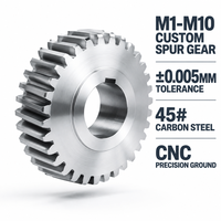 Gigi Aluminium Presisi 0,005mm, Gigi Spur M1 M2 untuk Model Aerospace dan Transmisi Mekanik Drone