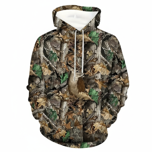 เสื้อสเวตเตอร์ลายพราง3D ใบไม้ร่วงดีไซน์แบบสวมหัวสำหรับผู้ชาย/ผู้หญิงเสื้อสไตล์ Y2K ผ้าฝ้าย100% ทรงหลวมใส่พอดีตัวฤดูใบไม้ร่วง - Product Image 1