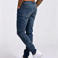 Jean slim vintage taille mi-haute en denim de haute qualité avec personnalisation de marque – Évaluation élevée
