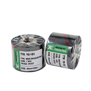 중국 <span class=keywords><strong>2026</strong></span> 신제품 90mm*300m 경제적인 왁스 레진 블랙 감열 전사 리본 (자브라 프린터용) - Product Image 2