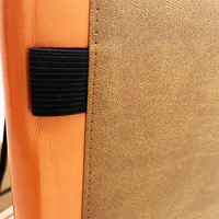 Carnet de notes Moleskine de type A5 en cuir PU, couverture orange-brun, logo personnalisé, cadeau d'entreprise, bloc-notes