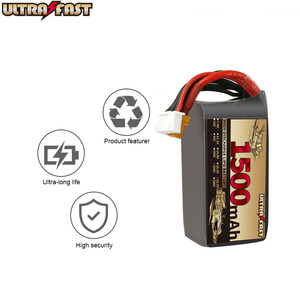 Siêu nhanh 6S FPV đua Drone Pin 22.2V 1500mAh 120c XT60 Lithium Ion licoo2 230g 500 chu kỳ gói - Product Image 3