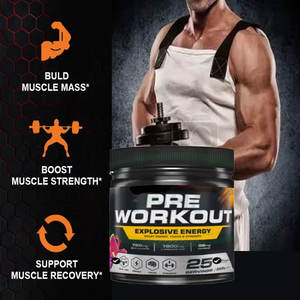 אבקת קריאטין לפני אימון של Ausreson OEM, סיטונאי, בכמויות גדולות, פורמולה בהתאמה אישית, מותג פרטי, תוספי משקה אנרגיה, אבקת לפני אימון - Product Image 2