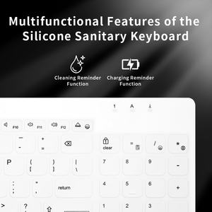 Nuevo Teclado Inalámbrico de Escritorio de Tres Modos con USB Tipo-C, de Silicona, Industrial y Médico, Resistente al Agua IP68 - Product Image 5