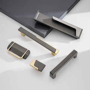 Modern Minimalist Zinc Alloy Gold Black Cabinet <b>Pulls</b> Luxury Furniture Door Handles <b>for</b> Kitchen Wardrobe Dresser Bathroom - Product Image 2