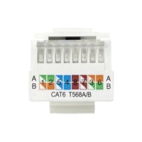 Plaque murale Ethernet en gros, 90 degrés, réseau modulaire, connecteur Keystone Cat6 non blindé, connecteur RJ45, terminaison par poinçonnage, 22-26 AWG
