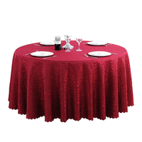 Nappe de table rectangulaire rouge vif pour hôtel et mariage avec jupe de table et couvre-table de salle à manger