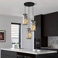 Lustre en verre nordique moderne décoratif, long, à hauteur réglable, éclairage LED de luxe