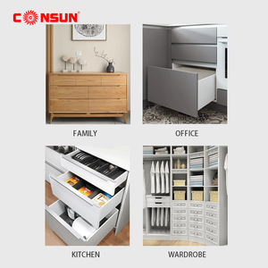 <span class=keywords><strong>Rail</strong></span> coulissant télescopique dissimulé pour meuble Consun, <span class=keywords><strong>rail</strong></span> coulissant dissimulé pour tiroir de cuisine à fermeture douce - Product Image 5