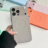 Nouvelle Coque de Téléphone Magnétique Anti-Chute Haut de Gamme 2026 Personnalisée à Motif Ondulé Couleur Unie Grande Fenêtre pour iPhone 18 17 16 15 Pro Max