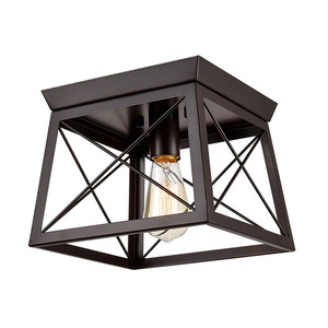 Tuôn ra gắn kết công nghiệp Đèn trần nhà văn phòng hiện đại trang trí cổ điển Edison bóng đèn phù hợp màu đen kim loại trần chiếu sáng - Product Image 2