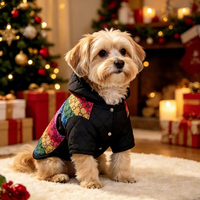 Gilet pour chien en coton écologique durable, manteau d'hiver à capuche de couleur unie de luxe pour grands chiens, vente en gros par le fabricant