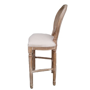 Chaise de salle à manger <span class=keywords><strong>Louis</strong></span> <span class=keywords><strong>XV</strong></span> en bois massif, style français moderne, dossier rond, avec fonction rafraîchissante et assise moelleuse, pour bar à domicile, bureau à domicile et parc - Product Image 6