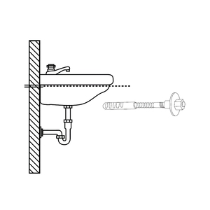 Kit sanitario per il fissaggio del lavabo 10x110 mm. (2 Pezzi) - Product Image 2