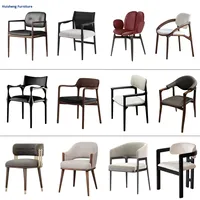 Fauteuil Fanxisi en bois de frêne nord-américain, style italien minimaliste moderne, avec dossier et rembourrage doux, pour salle à manger, mobilier de maison