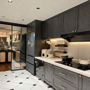 Ensemble d'armoires de cuisine laquées de style européen haut de gamme avec design sans cadre et rangement intelligent pour projets d'intérieur - Product Image 5