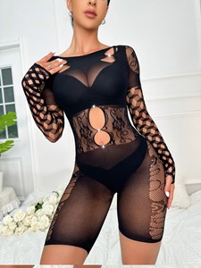 Combinaisons en filet Une pièce Bas de corps Très chaud Mature <span class=keywords><strong>Sexy</strong></span> Lingerie en gros pour les femmes - Product Image 6