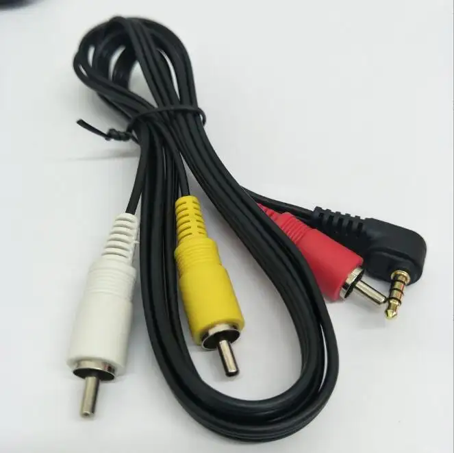 Cable de ángulo 3,5 TRRS a RCA AV adecuado para cámara Sony, DV