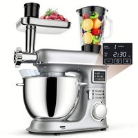 5 en 1 appareils de cuisine OEM multifonctionnel Impastatrice aide électrique 8L acier inoxydable bol de mélange hachoir à viande mélangeur sur socle