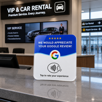 Support NFC commercial pour avis Google – Idéal pour les locations de voitures à l'aéroport et les bureaux de réception VIP – Carte de notation client instantanée
