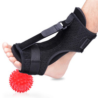 Attelle de nuit pour fasciite plantaire réglable en néoprène Orthèse de stabilisation Support pour chute de pied Attelles de nuit respirantes