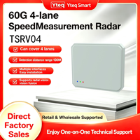 Capteur de vitesse sans contact haute résolution 60 GHz pour détection de survitesse, couverture 4 voies, comptage de véhicules jusqu'à 100 m