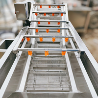 SUS304 Luchtbelletjes fruitwasmachine, industriële reiniger voor aardbeien, bosbessen & kersen