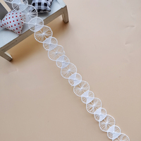 Fabricant personnalisé brodé évidé soluble dans l'eau polyester guipure dentelle cils pour vêtements bordure dentelle