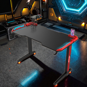 फैक्टरी प्रत्यक्ष बिक्री अनुकूलन योग्य 120 सेमी काला कार्बन फाइबर आरजीबी गेमिंग पीसी डेस्क एक्सटेंडेबल टेबल टेबल - Product Image 4