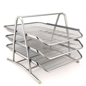 Metal Mesh Office 3 Tier Document <b>Tray</b> <b>File</b> Organizer Letter <b>Tray</b> Holder - Product Image 6