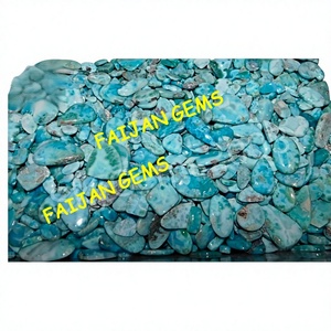 Vente en gros de pierres précieuses naturelles certifiées, lisses et charmantes, toutes formes mélangées, larimar cabochon pour la fabrication de bijoux, FIJAN GEMS Rajasthan - Product Image 2
