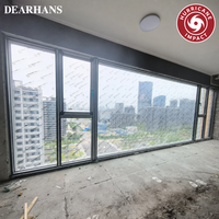 Ventanas Panorámicas Grandes de Aluminio para Piso y Techo, Ventanas de Aluminio con Vidrio Aislante para Proyectos de Casas Modernas