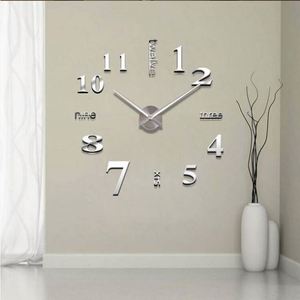 Sy87 Decorative Sticker <b>3D</b> Frameless Digital Diy <b>Wall</b> <b>Clock</b> Factory Cheap Wholesale Home Living Room Acrylic Needle Resin - Product Image 5