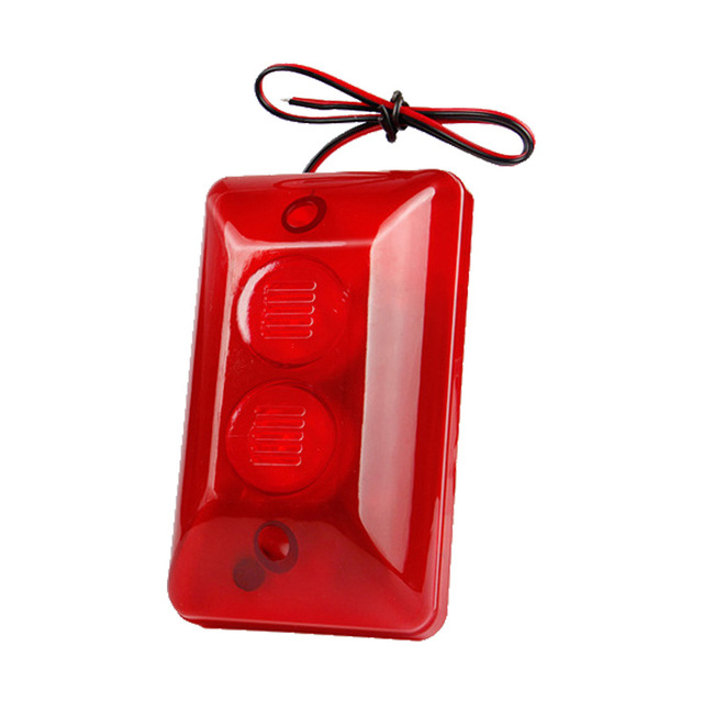 Strobe Siren 12V Wired Alarm Speaker Siren Outdoor Exterior Siren Strobe Lights