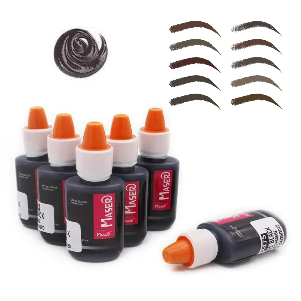 Maser Permanent Makeup Microb lading Pigment farbe Tattoo Tinte für Augenbrauen Eyeliner Lip Make-up Tattoo Supply