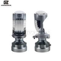 GOODZOOM Faro LED H4 de Luz Alta y Baja, Proyector Mini con Lente de 6000k Blanco, Foco LED H4 para Auto y Camioneta, 260W