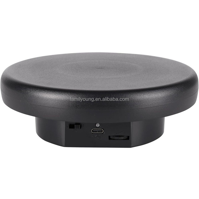 12cm 360 Degree Mushroom Electric Rotating Platform for Products Live Show Video Shoot 16cm Motorized Rotating Display Stand