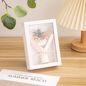 Cadre en MDF sur mesure, type boîte à ombre, profondeur 3 cm, avec verre véritable, pour photos, fleurs séchées, artisanat, décoration intérieure - Product Image 2