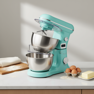 Robot culinaire PlumCiel 10 vitesses à tête inclinable, 5L et 4.5L, avec deux bols en acier inoxydable, compatible lave-vaisselle, pour la pâtisserie - Product Image 2