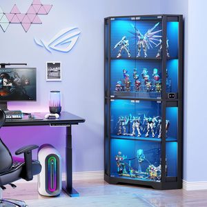 ตู้โชว์กระจกโมเดิร์น SENYU พร้อมไฟ LED ประตูบานเลื่อน สำหรับร้านค้าปลีก ร้านบูติก ห้างสรรพสินค้า โชว์รูม และห้องนั่งเล่น - Product Image 3