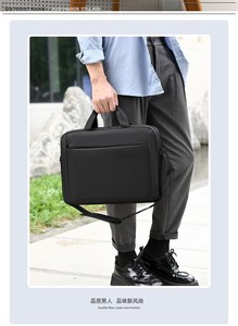 Maletín para Portátil Unisex, Gran Capacidad, Resistente al Agua, Ecológico, Maletín de Hombro, Bolsa de Mensajero para Portátil, Oficina, Trabajo - Product Image 5