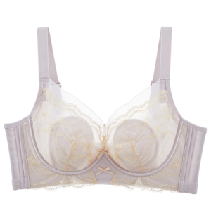 Reggiseno Evenyoung Sottile Floreale Traspirante <span class=keywords><strong>con</strong></span> Coppa 3/4, <span class=keywords><strong>Ferretto</strong></span> e Spalline Regolabili per Donne - Design Sexy - Product Image 5