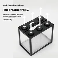 Aquarium universel domestique en ABS épaissi, résistant aux chutes et empilable, pour méduses, poissons Betta, tortues et crevettes