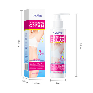 SADOER Nouvelle Crème Épilatoire Professionnelle Permanente Naturelle pour <span class=keywords><strong>Femme</strong></span>, Douce pour la Peau, Ingrédients Herbacés, Ciblée Visage et Corps, Peau Lisse - Product Image 2