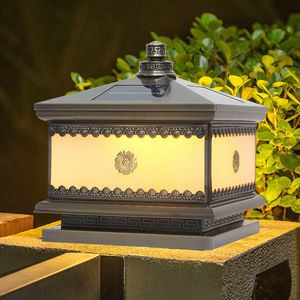 Lámpara Solar de Poste Nightsappan PL-9125, Totalmente de Cobre, IP55 Impermeable, para Exteriores - Product Image 3