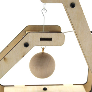 Kit d'expérimentation scientifique d'alarme de tremblement de terre, jouet éducatif en bois à monter soi-même pour enfants de 7 à 9 ans, modèle de forme géométrique à commande manuelle - Product Image 1