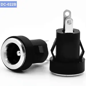 DC-022B Power Jack DC022B Conector impermeável fêmea 5.5MM 2.5MM 2.35MM 2.1MM 2.0MM 5.5 2.0 2.5 2 Pin da C.C. do soquete M8 do tampão