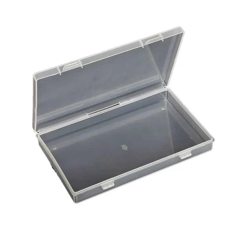 Transparent Empty Tool Case Clear Plastic Divider Container Box Divided Plastic Storage Boxes With Hinged Lid