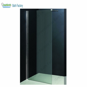 Puerta <span class=keywords><strong>de</strong></span> ducha <span class=keywords><strong>de</strong></span> cristal deslizante Pg, carcasa individual con pantalla esquinera para Hotel, CE India - Product Image 1